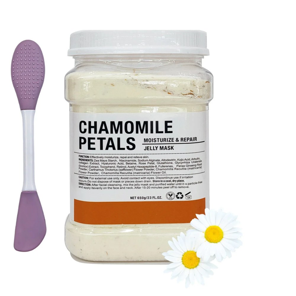 Chamomile Petals jelly mask jar with silicone brush