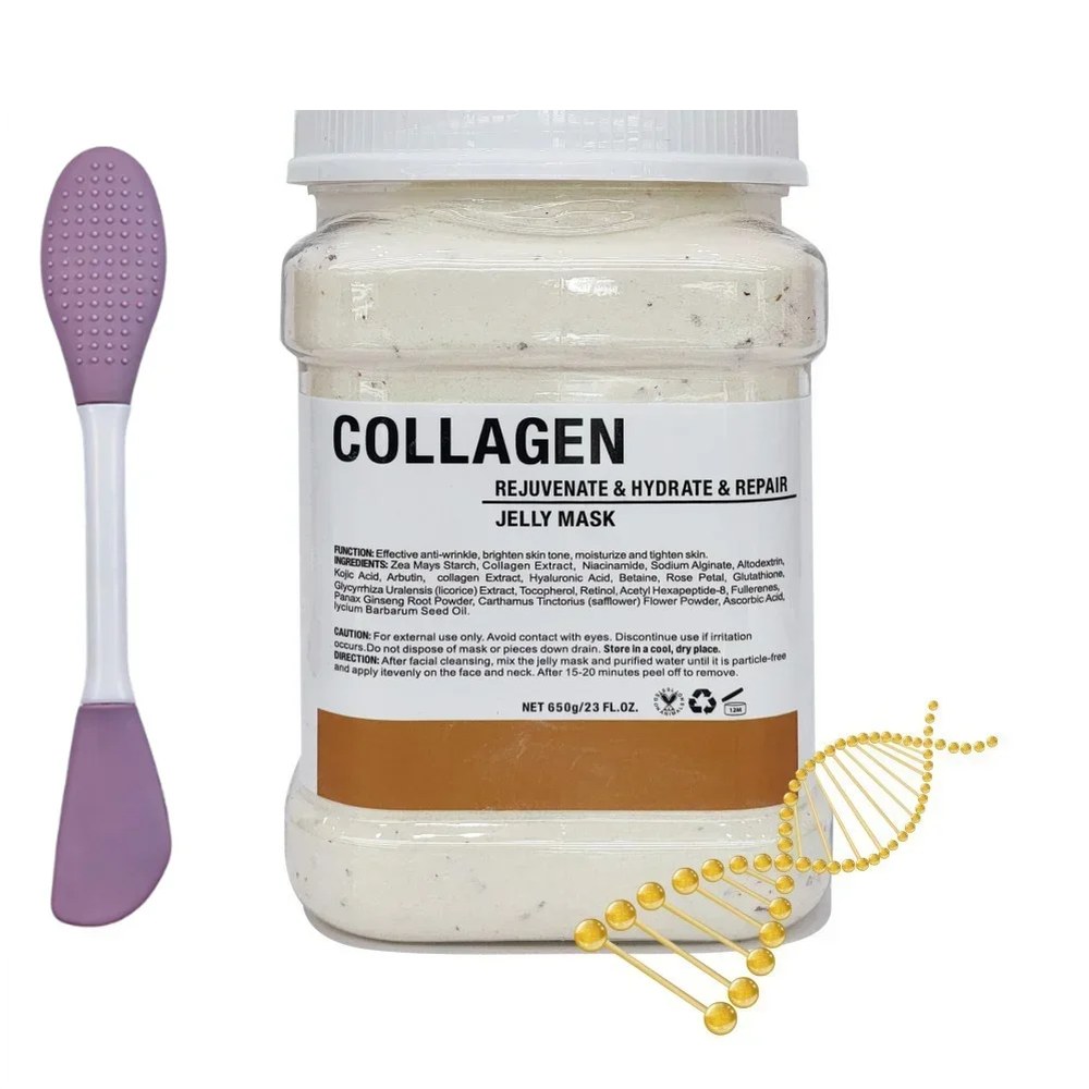 Collagen jelly mask jar with silicone brush