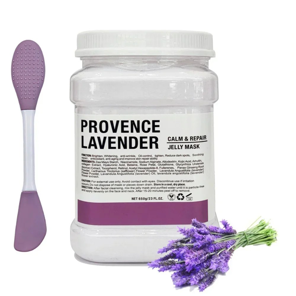 Provence Lavender jelly mask jar with silicone brush