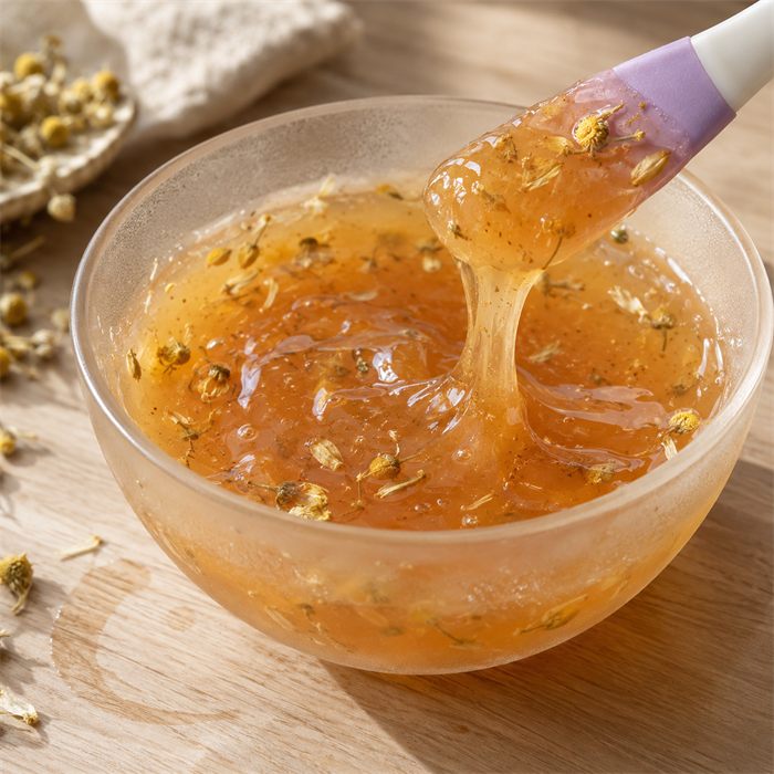 Chamomile Petals jelly mask in a bowl