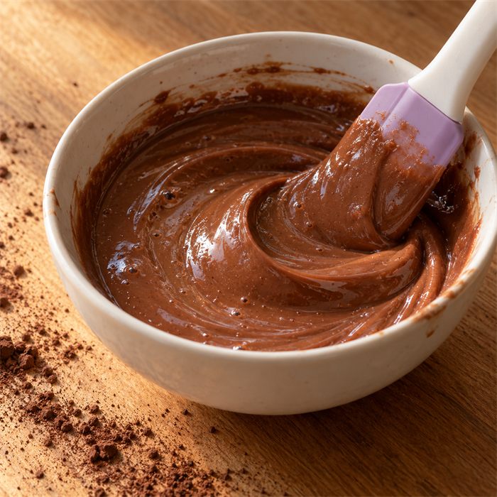 Belgian Cocoa jelly mask in a bowl