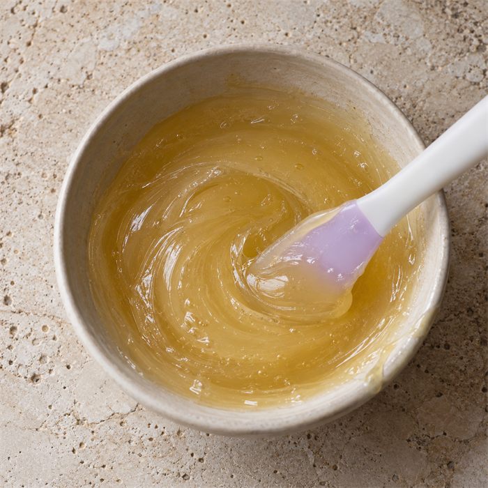 Collagen jelly mask in a bowl
